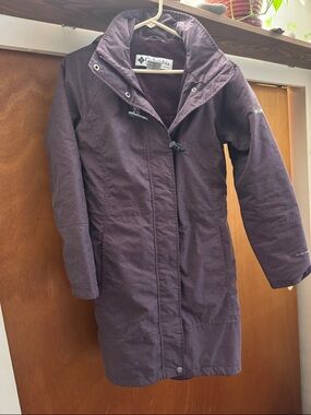 Columbia Plum Hooded Long Coat